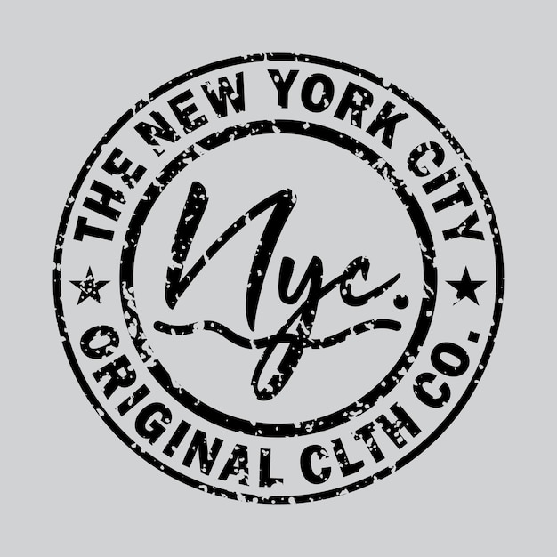 Camiseta de design de tipografia original da cidade de Nova York pronta para imprimir vetor premium