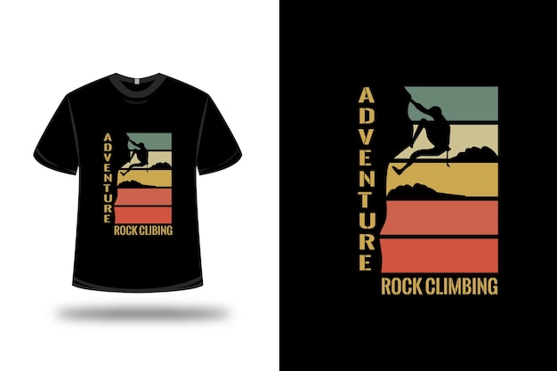 Camiseta de escalada de aventura na cor laranja