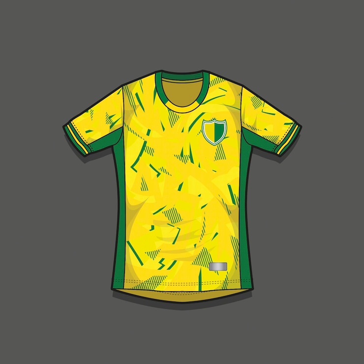 Vetor camiseta de futebol cuello redondo com design abstrato