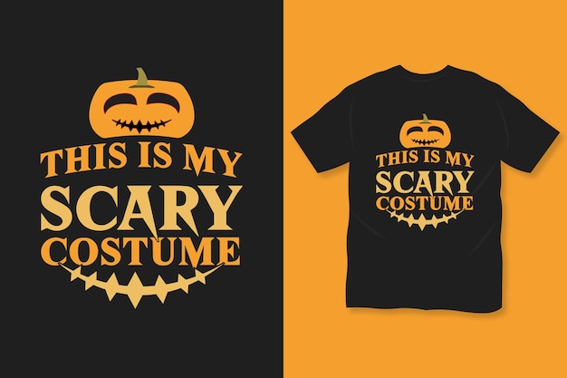 Camiseta de halloween com fantasia assustadora