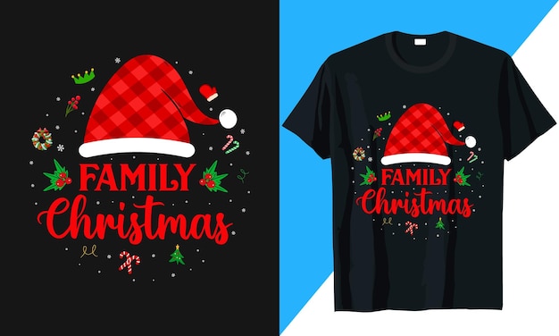 Camiseta de natal design família natal