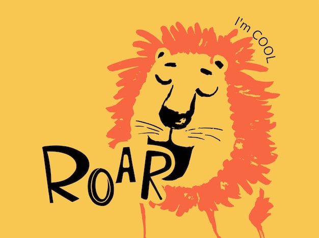 Camiseta de verão legal com estampa de animal africano com slogan Roar Safari time Lev beach roupa infantil engraçada