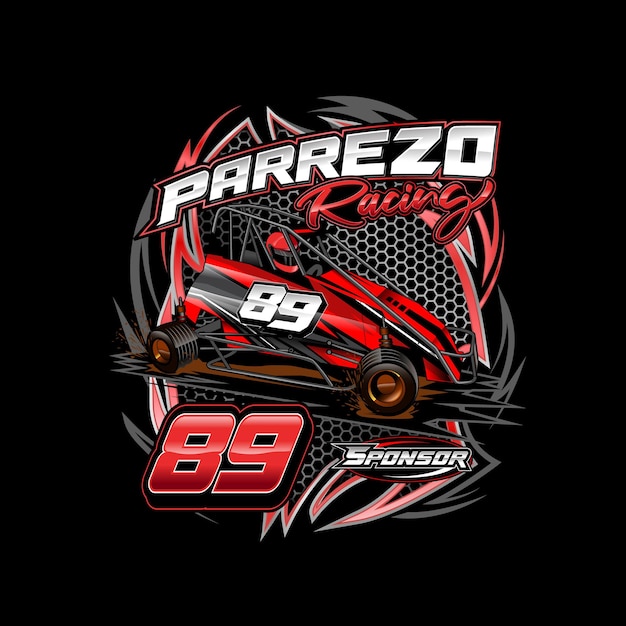 Vetor camiseta dirt car midget car dort car