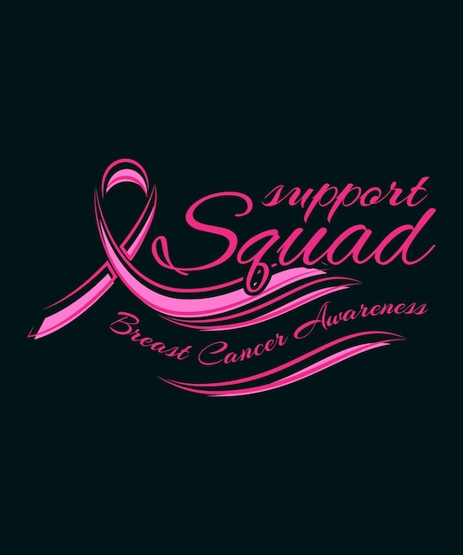 Camiseta do Esquadrão de Apoio ao Câncer de Mama do Esquadrão de Apoio ao Câncer de Mama