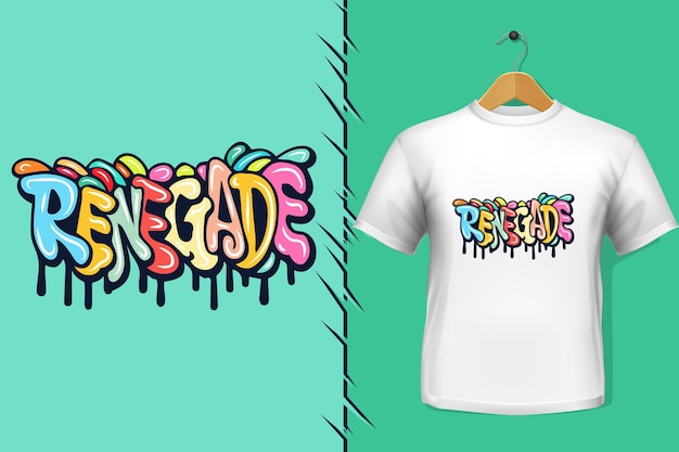 Vetor camiseta e roupas à moda citações de vida design de tipografia colorida