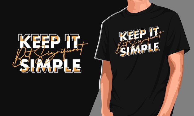 Vetor camiseta gráfica simples de tipografia