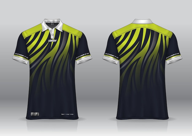 Camiseta polo esporte design maquete de badminton para modelo uniforme