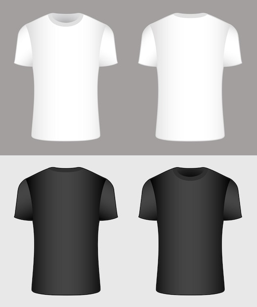 Camiseta. preto e branco. vetor