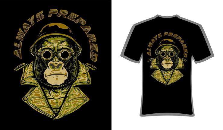 Vetor camisetas gorila astecs