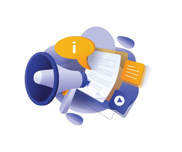 Campanha criativa de dados de informações digitais