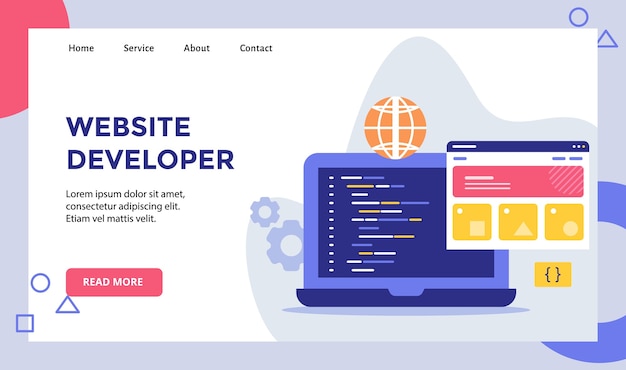 Campanha de codificação do programa de linguagem para desenvolvedores de sites