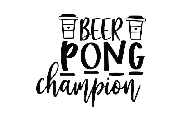 Vetor campeão de beer pong svg