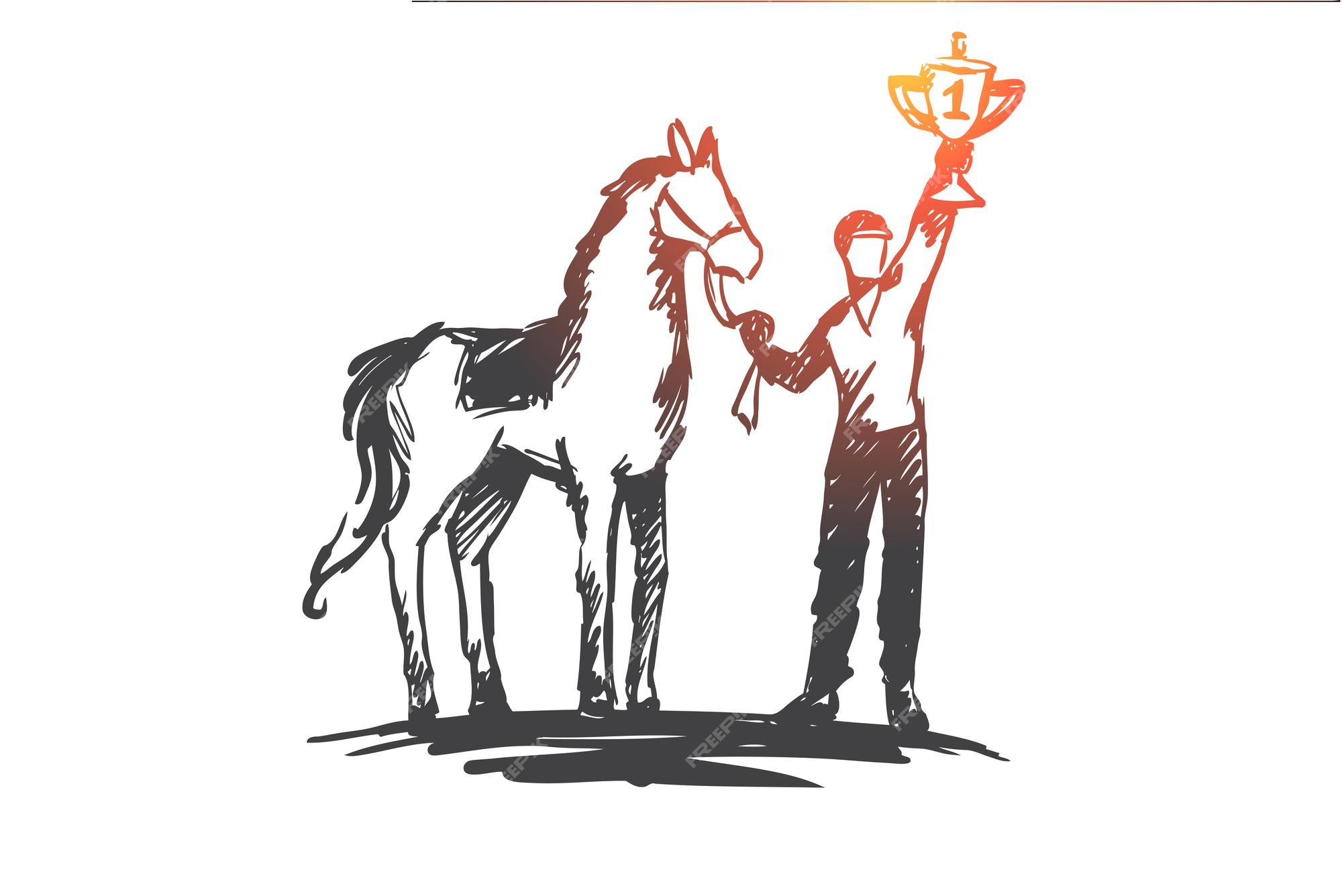 Desenho Da Silhueta De Cavalo De Elevação Frente Duas Pernas Vetor  Ilustração Editável Ilustração do Vetor - Ilustração de jogo, potência:  193458900