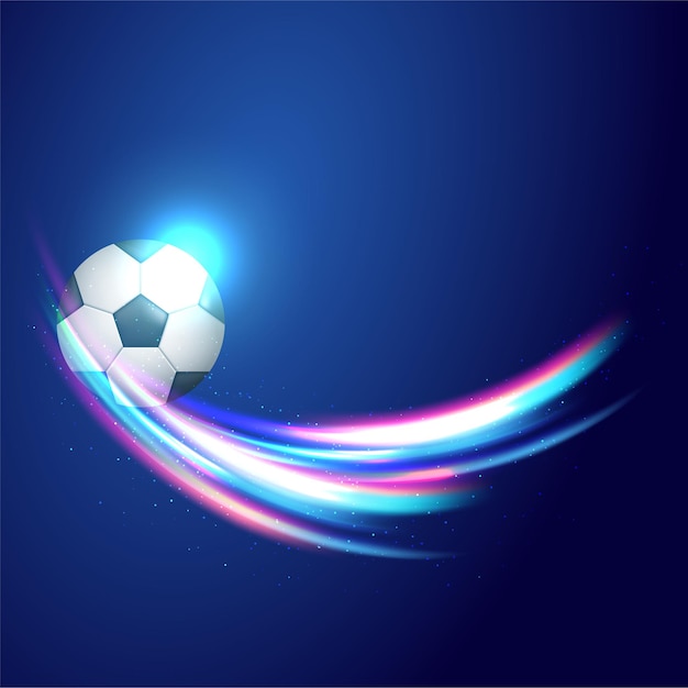 Campeonato da copa de futebol com luz brilhante de fundo