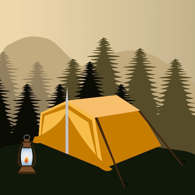 Vetor camping design.