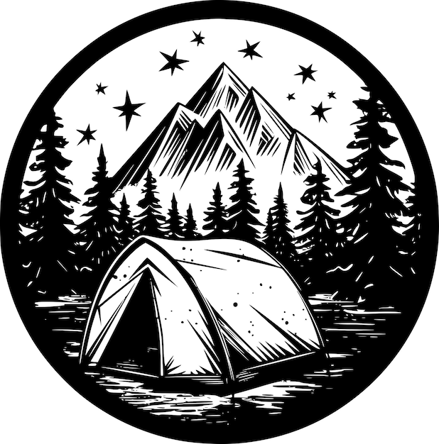 Vetor camping logo vector de alta qualidade ilustração vetorial ideal para gráficos de t-shirts