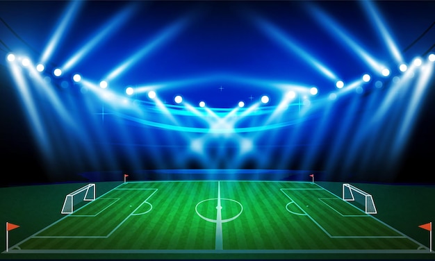 Vetores de As Pessoas Jogando Futebol No Campo De Ilustração De Vetores e  mais imagens de Brilhante - Luminosidade - iStock