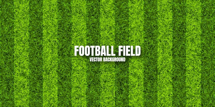 Vetor campo de futebol com grama verde campo de futebal fundo com listras campo de esportes estádio