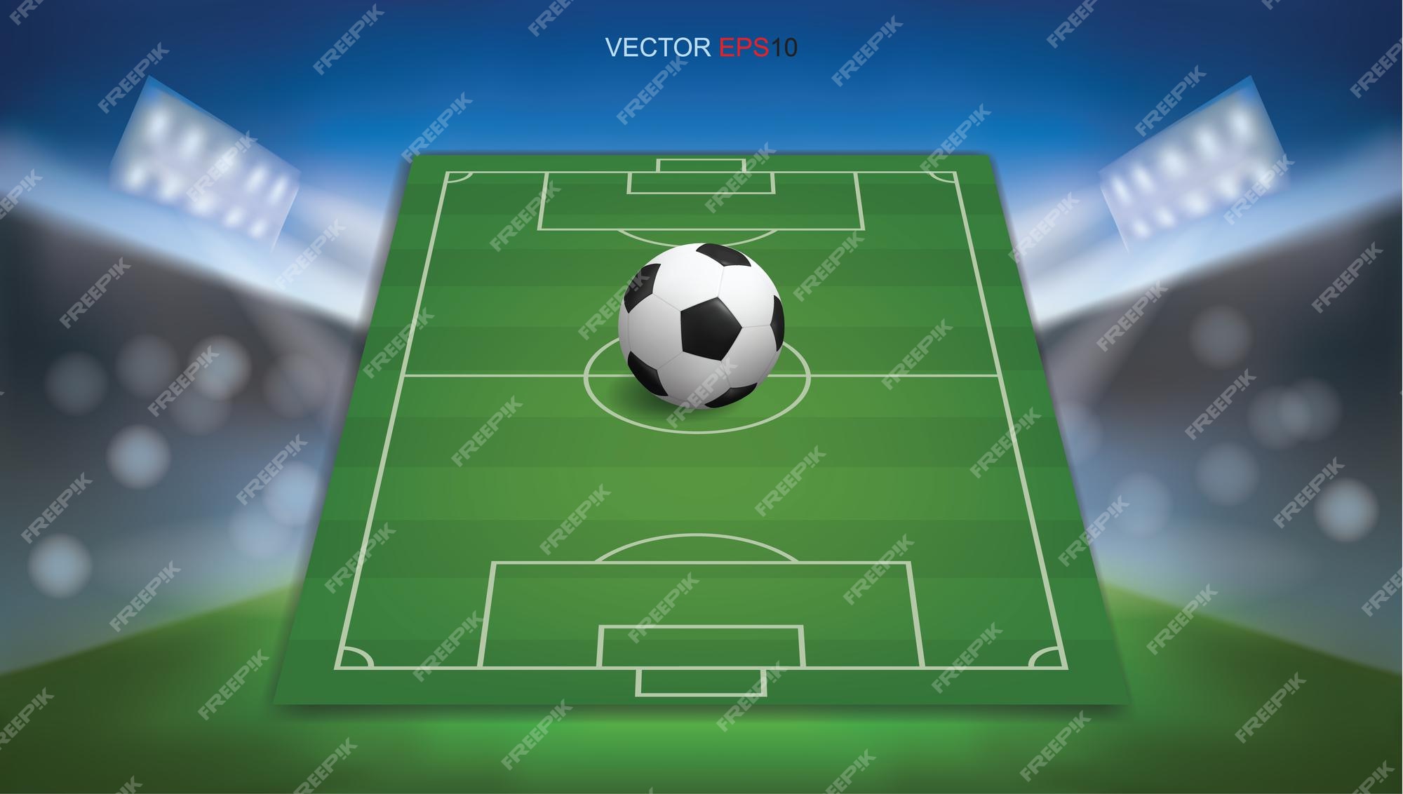 Design de jogo de bola para quadra de futebol