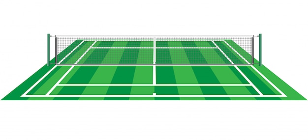 Campo de ténis com ilustração vetorial líquida