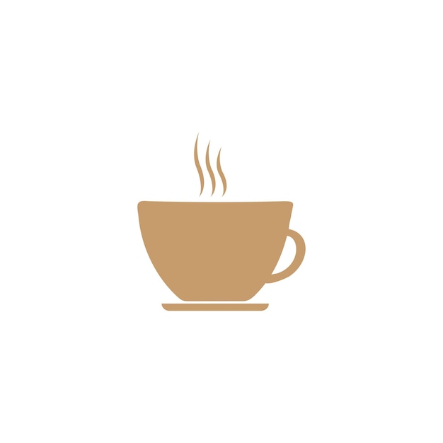 Caneca com ilustração vetorial de café em estilo simples, isolado no fundo branco