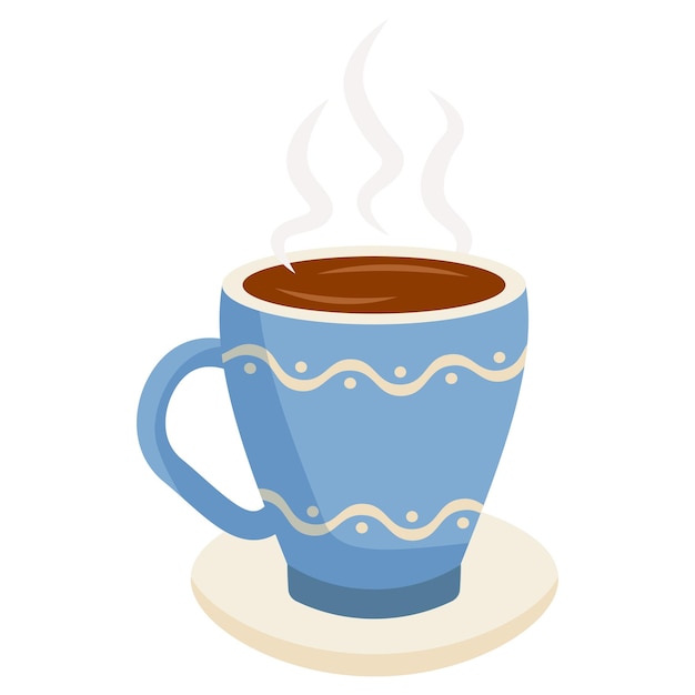 Caneca com ilustração vetorial de café quente