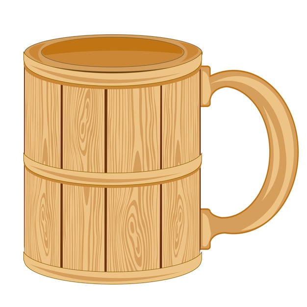 Caneca de madeira