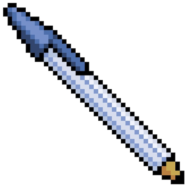 Caneta pixel art. item de jogo de bits