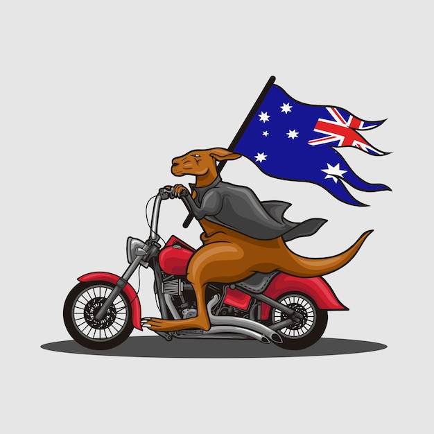 Canguru motocycle dia da austrália