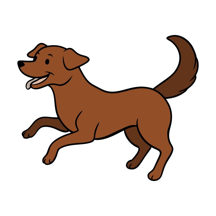 Vetor cão alegre saltando silhueta adorável capturando o espírito canino brincalhão