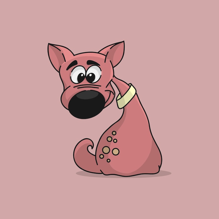 Vetor cão assustado