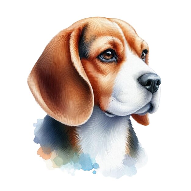 Vetor cão bonito animal clipart aquarela