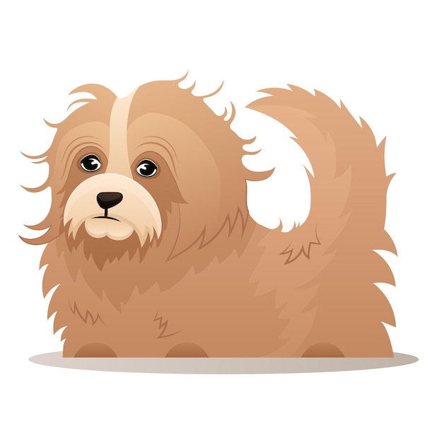 Cão de conjunto colorido Esta ilustração retrata as travessuras adoráveis de um cachorrinho bonito