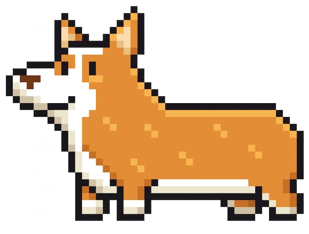 Vetor cão dos desenhos animados raça galês corgi