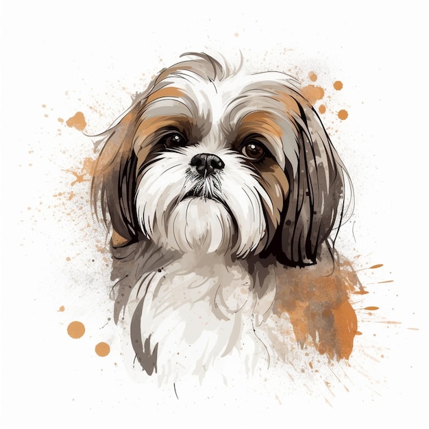 Vetor cão shi tzu