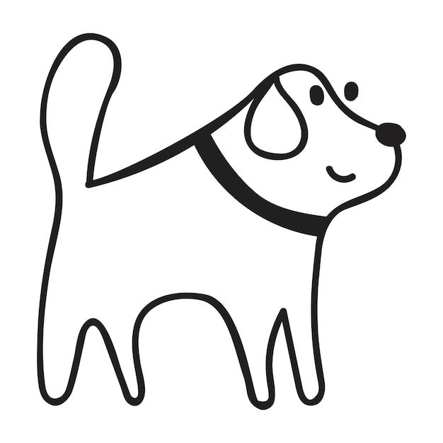 Cão Simplificou A Ilustração Bonita Royalty Free SVG, Cliparts, Vetores, e  Ilustrações Stock. Image 74141314