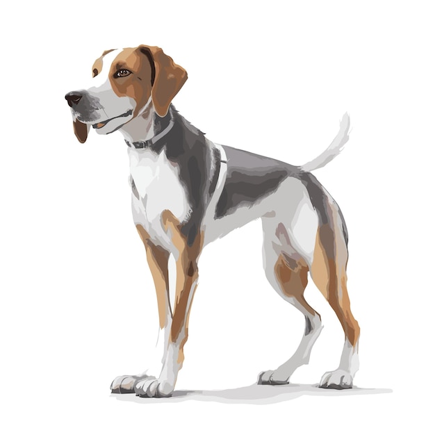 Cão vetor clipart animal fundo branco editável