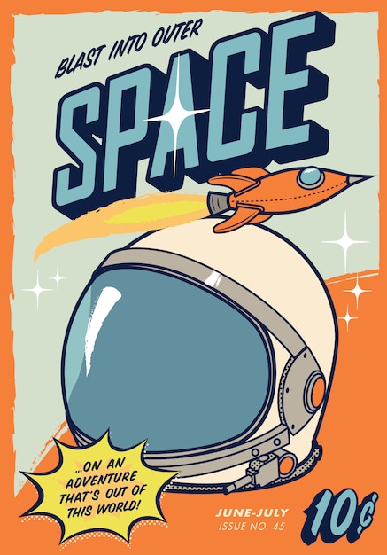 Capa comic retro space