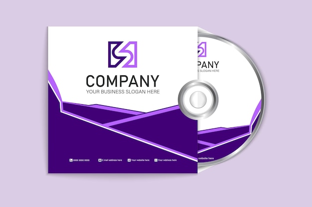 Vetor capa de cd profissional e design de etiqueta para escritório corporativo