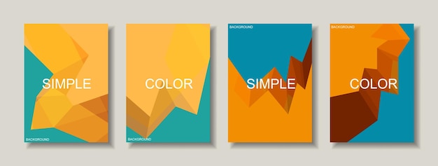 Vetor capa de design minimalista colorida e pôster abstrato forma moderna