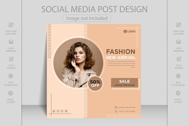 Vetor capa de facebook dinâmica moderna do instagram e modelo de banner da web de mídia social para venda de moda online