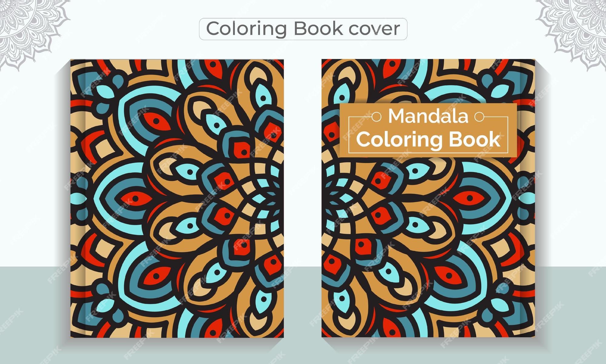 Baixar Vetor De Design De Capa De Livro Para Colorir De Flores De Mandala