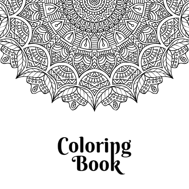 Capa de livro para colorir mandala