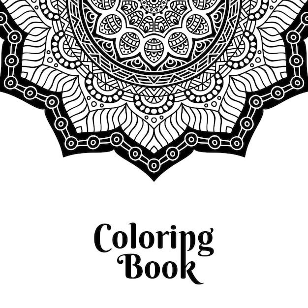 Capa de livro para colorir mandala