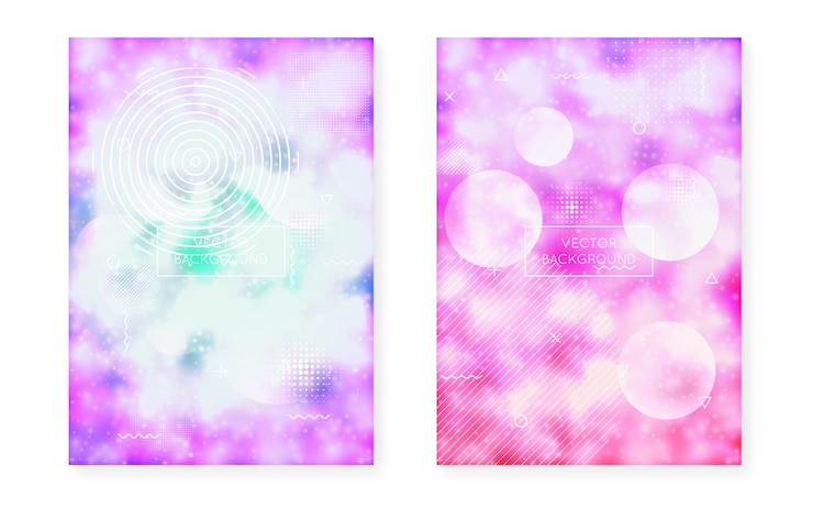 Vetor capa de néon com formas líquidas roxas fluido luminoso fundo fluorescente com gradiente bauhaus modelo gráfico para brochura banner papel de parede tela móvel capa de néon hipster