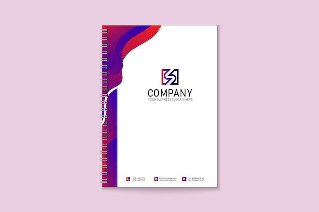 Capa de notebook gradiente para empresa de negócios moderna