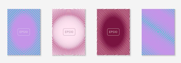 Capa do folheto corporativo. Cartaz de textura, relatório, caderno, maquete de página. Roxo e turquesa. Capa do folheto corporativo com elemento geométrico minimalista.