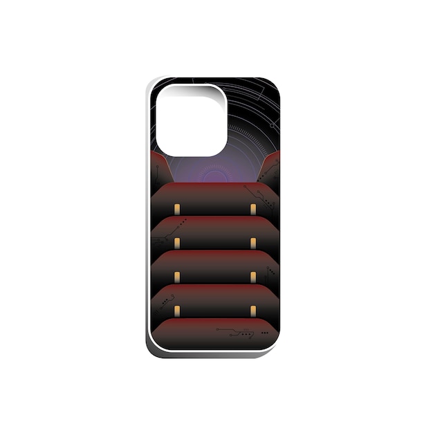 Vetor capa futurista scifi para iphone_tiant