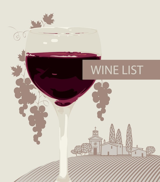 Capa para o menu da lista de vinhos