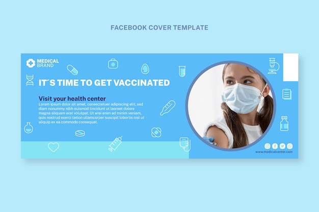 Capa plana médica do Facebook